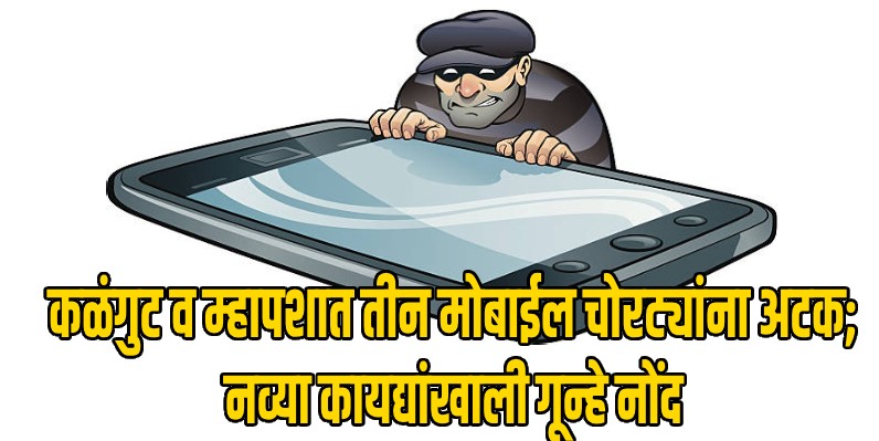 कळंगुट व म्हापशात तीन मोबाईल चोरट्यांना अटक; नव्या कायद्यांखाली गून्हे नोंद