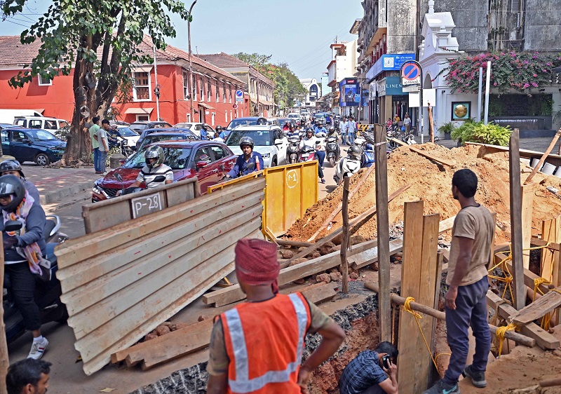 पणजी, रायबंदर परिसरात १३ ठिकाणी खोदकाम!