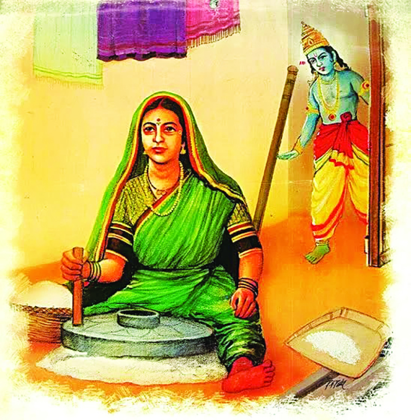 दयाळू पांडुरंग...  जनीसंगे गे  कांडुक लागे...