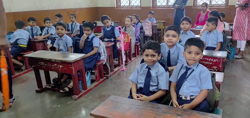 साखळीत शाळेचा पहिला दिवस उत्साहात