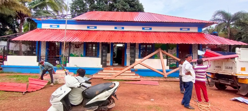 ताळगावातील सरकारी प्राथमिक शाळा दुरुस्तीमुळे बंद