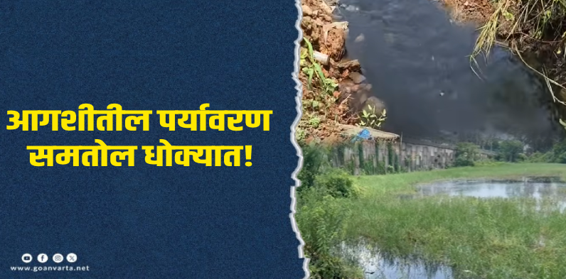 सांतआंद्रे : आगशीमध्ये काळ्या, दुर्गंधीयुक्त पाण्याचा थेट शेतात निचरा