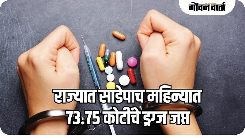 राज्यात साडेपाच महिन्यात ७३.७५ कोटींचे ड्रग्ज जप्त