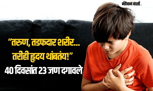 गोव्यापाठोपाठ 'या' राज्यात हृदयरोगाचा कहर; अवघ्या ४० दिवसांत २३ जणांचा हार्टअटॅकने मृत्यू