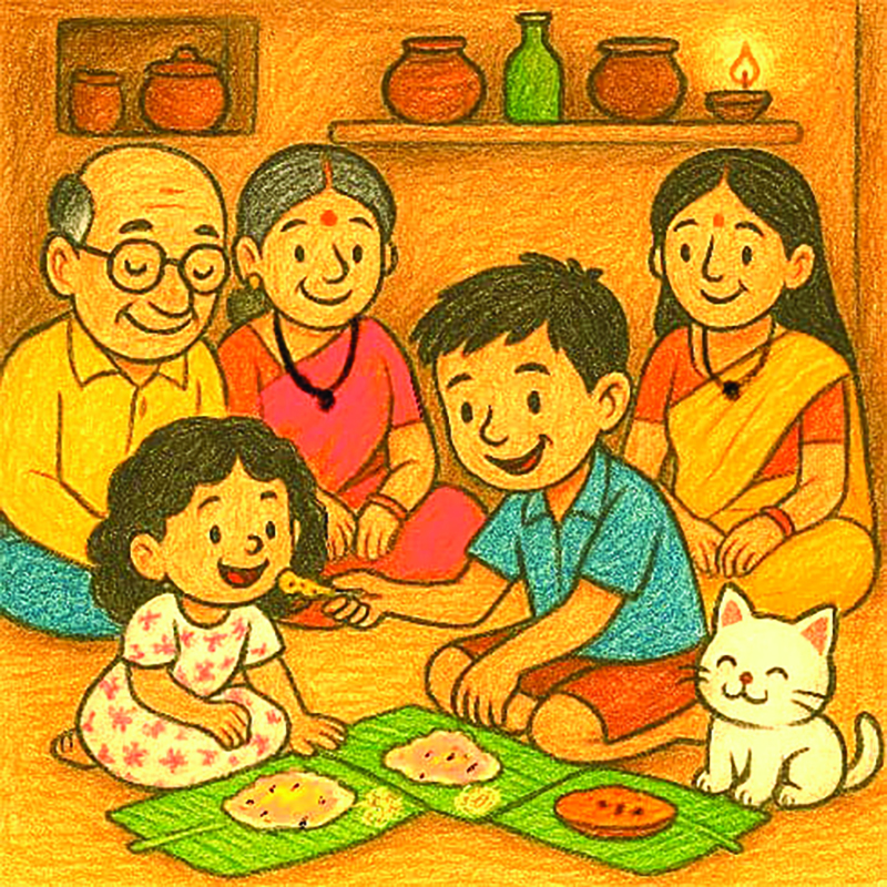 भाजी भाकरीचा    घास!