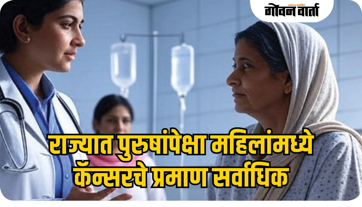 राज्यात पुरुषांपेक्षा महिलांमध्ये कॅन्सरचे प्रमाण सर्वाधिक