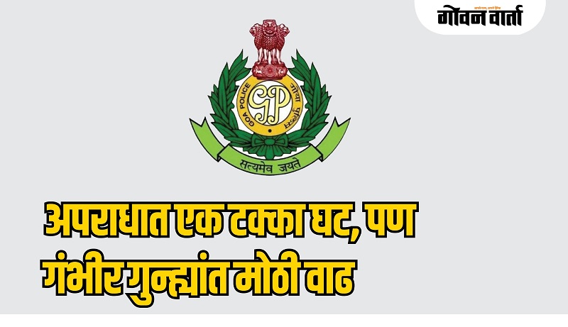 गोव्यात गेल्या आर्थिक वर्षांत गुन्ह्यांत काहीशी घट