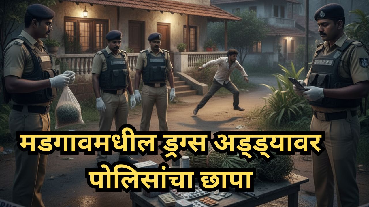 फातोर्डा येथील ड्रग्स अड्ड्यावर पोलिसांचा छापा, संशयित आरोपी पसार