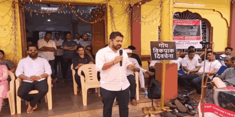 सांत आंद्रे : 'माझे घर' रहावे यासाठी जमिनी गोमंतकीयांकडे असणे आवश्यक: मनोज परब, आरजी प्रमुख