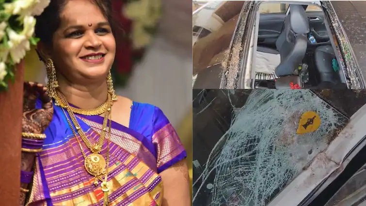 सनरूफ तोडून दगड कारमध्ये घुसला; महिलेचा जागीच मृत्यू