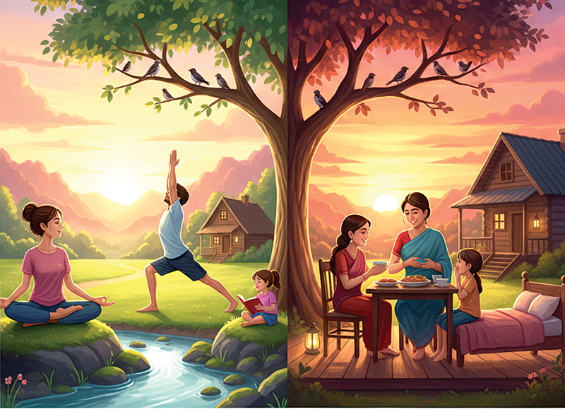 उत्तम आरोग्यासाठी  निसर्ग-नियम