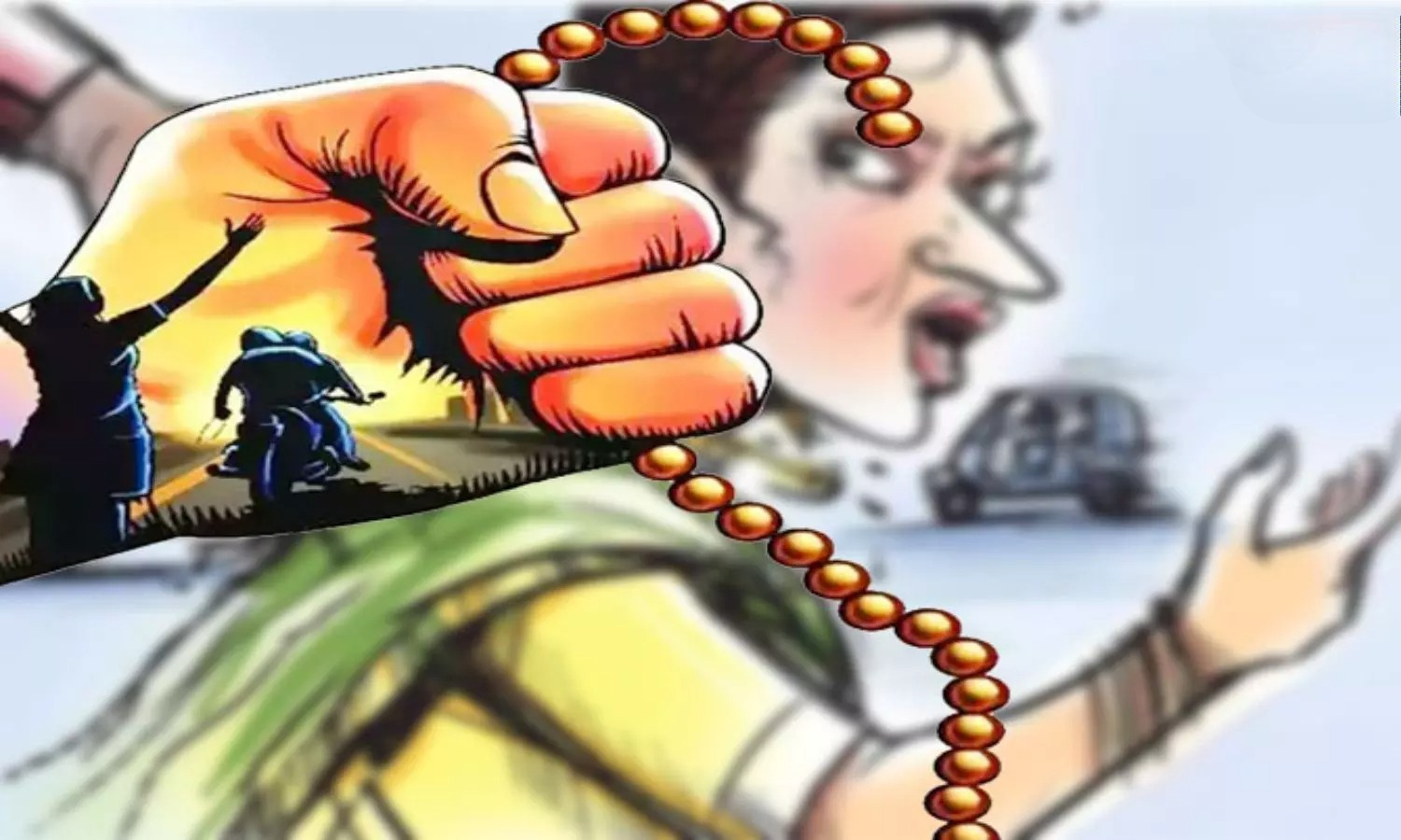 नावेलीत प्रार्थनेसाठी जाणाऱ्या वृद्धेची सोनसाखळी हिसकावली