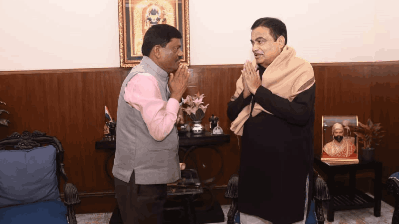 सभापती गावकर यांनी घेतली केंद्रीय मंत्री गडकरींची भेट