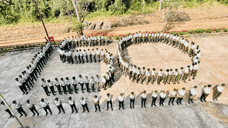 वंदे मातरम् गीताची १५० वर्षे; जीएचआरडीसीने बनवली मानवी साखळी