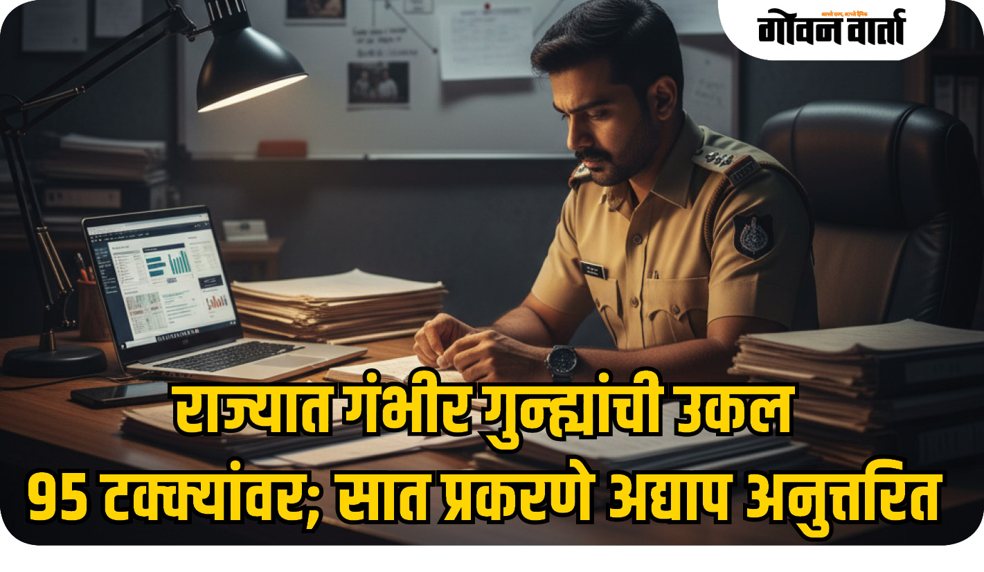 राज्यात गंभीर गुन्ह्यांची उकल ९५ टक्क्यांवर; सात प्रकरणे अद्याप अनुत्तरित