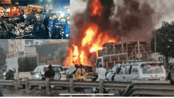 पुण्यात भीषण अपघातात ८ जणांचा होरपळून मृत्यू : २० जण जखमी