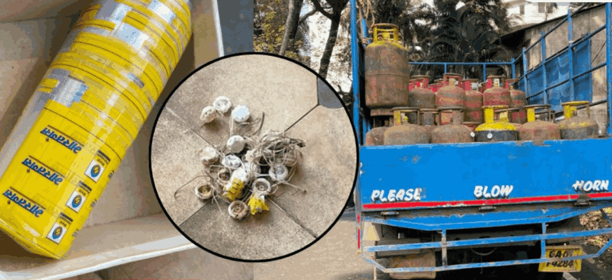 मिरामार येथे सिल‌िंडरमधून गॅस चोरी :  बिंग फुटल्याचे समजताच ‘ते’ दोघे पळाले