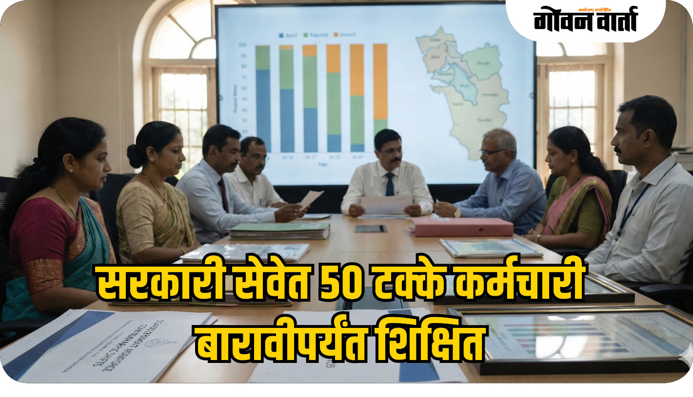 सरकारी सेवेत ५० टक्के कर्मचारी बारावीपर्यंत शिक्षित
