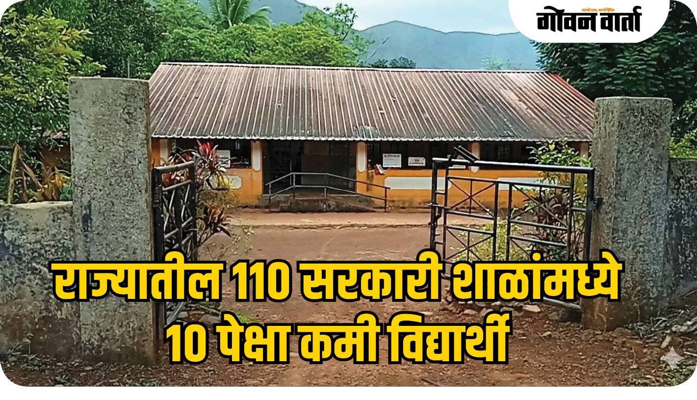 राज्यातील ११० सरकारी शाळांमध्ये १० पेक्षा कमी विद्यार्थी