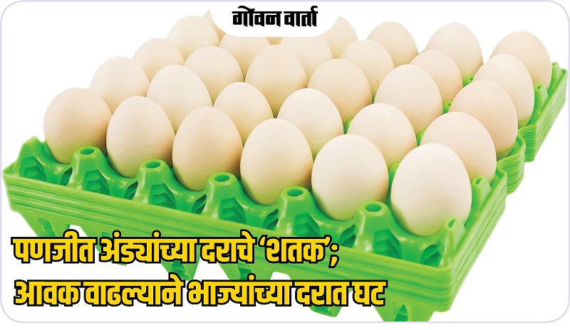 पणजीत अंड्यांच्या दराचे ‘शतक’; आवक वाढल्याने भाज्यांच्या दरात घट