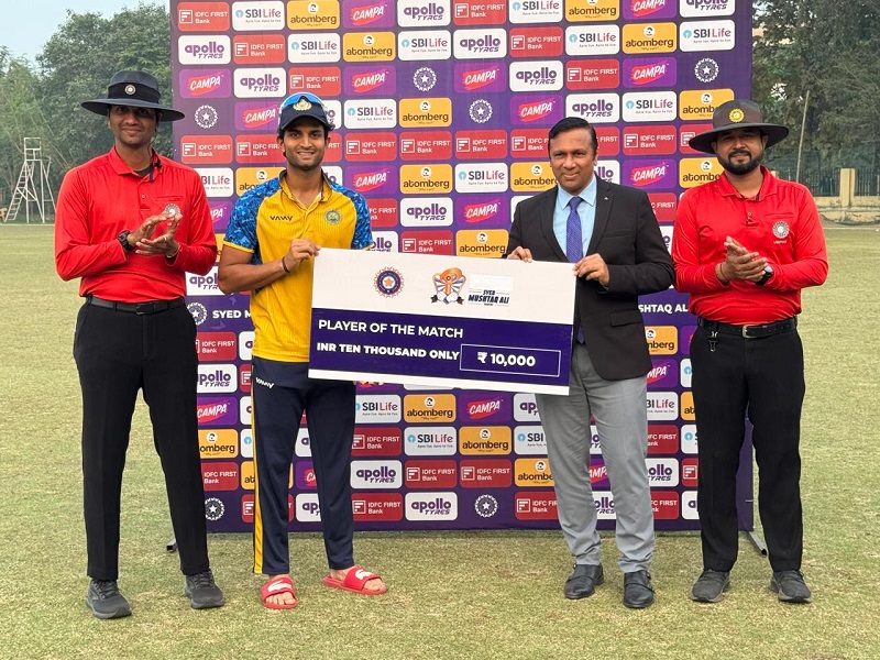 गोव्याचा बिहारवर ५ गडी राखून विजय