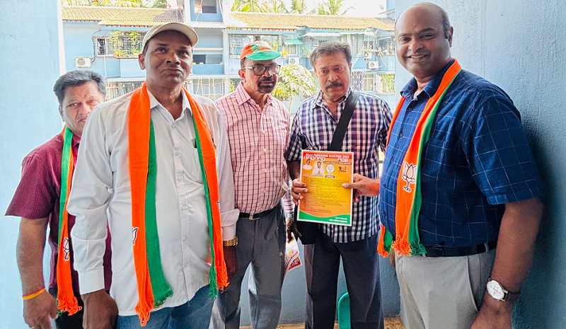 फोंडा : कुर्टी मतदारसंघात भाजप उमेदवार प्रितेश गावसकर यांना वाढता पाठिंबा