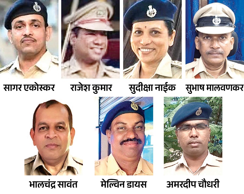 ७ पोलीस अधिकारी, कर्मचाऱ्यांची मुख्यमंत्री पोलीस सुवर्ण पदकासाठी निवड