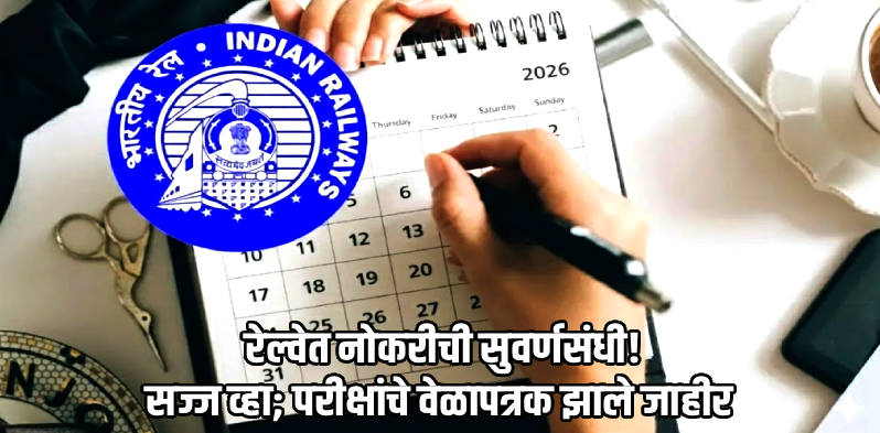 रेल्वे भरती मंडळाकडून २०२६ परीक्षेचे संभाव्य वेळापत्रक जाहीर
