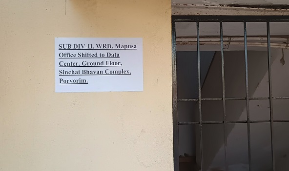 म्हापसा जलस्रोत कार्यालय पर्वरी येथे नेल्याने तीव्र नाराजी