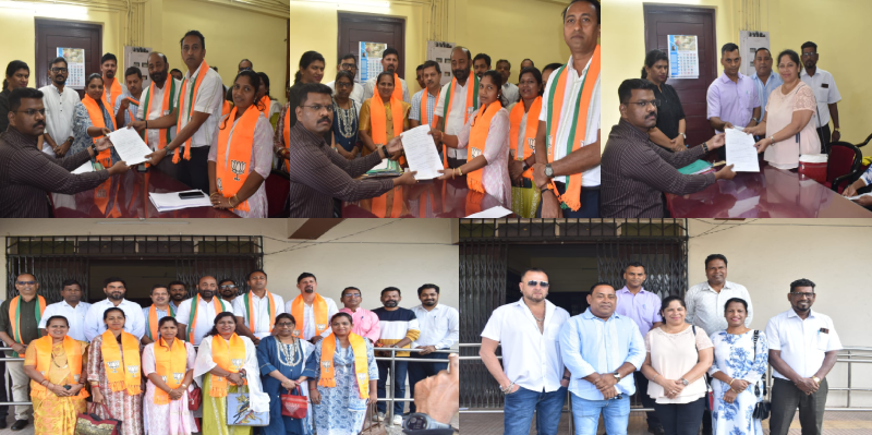 दक्षिण गोवा झेडपी: अध्यक्षपदासाठी भाजप, काँग्रेस उमेदवारांचे अर्ज सादर