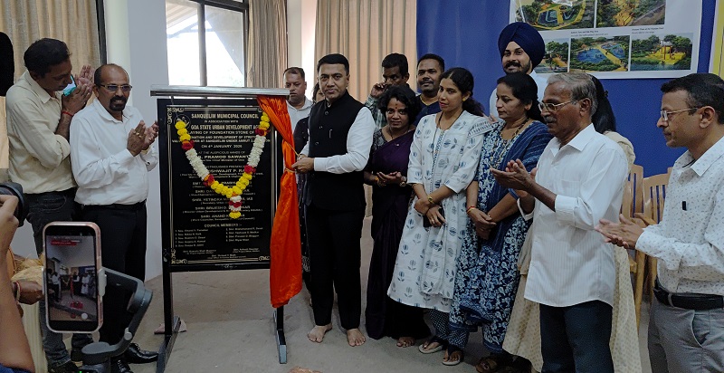 साखळीत वाळवंटी नदी सुशोभीकरण प्रकल्पाची पायाभरणी