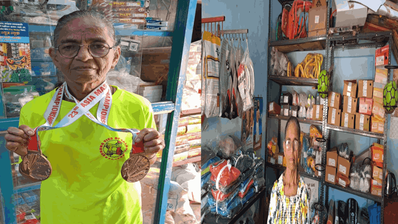 ८० वर्षांच्या आजी बाईने विविध स्पर्धांत भाग घेण्यासाठी म्हातारपणाची पुंजी केली खर्च