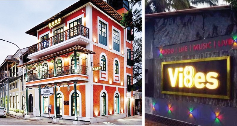 पाटो-पणजी येथील सोहो क्लबसह रायबंदर येथील क्लब वाईब्स सील