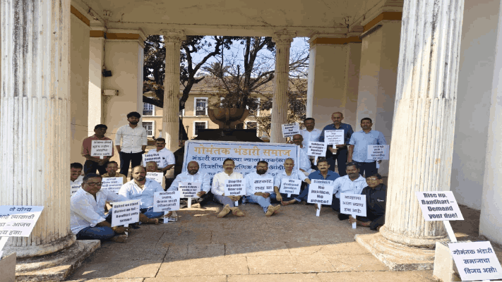 पणजीतील आझाद मैदानावर गोमंतक भंडारी समाजाचे लाक्षणिक धरणे आंदोलन सुरू