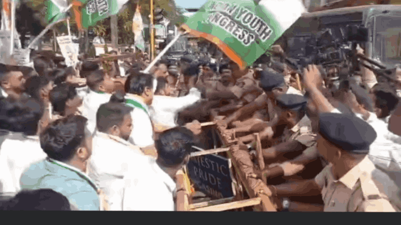 बेरोजगारी, महागाईविरोधात युवक काँग्रेसचा पणजीत मोर्चा