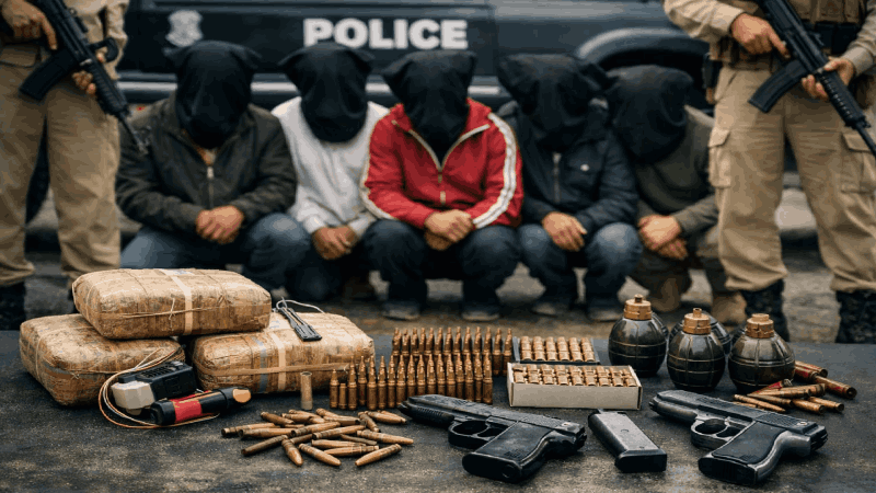 प्रजासत्ताक दिनापूर्वी घातपाताचा मोठा कट उधळला; ५ दहशतवाद्यांना अटक