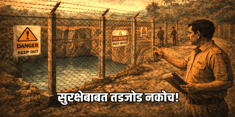 वापरात नसलेल्या चिरेखाणींभोवती ३० दिवसांत सुरक्षा कुंपण उभारावे!