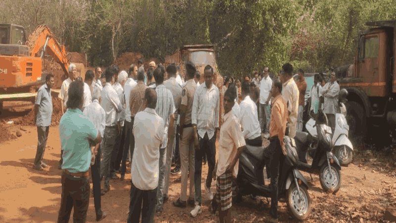 मिराबाग-सावर्डे  येथे दुसऱ्या दिवशीही तणाव कायम; बंधाऱ्याला स्थानिकांचा तीव्र विरोध