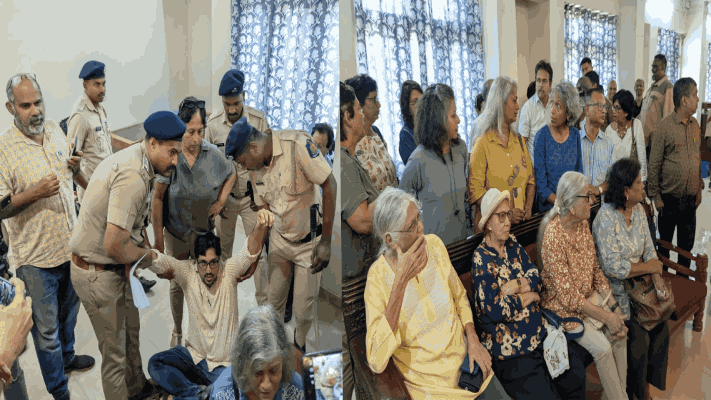 मांडवीतील नव्या कॅसिनो जहाजा विरोधात स्थानिकांचे पणजी महापालिकेत ठिय्या आंदोलन