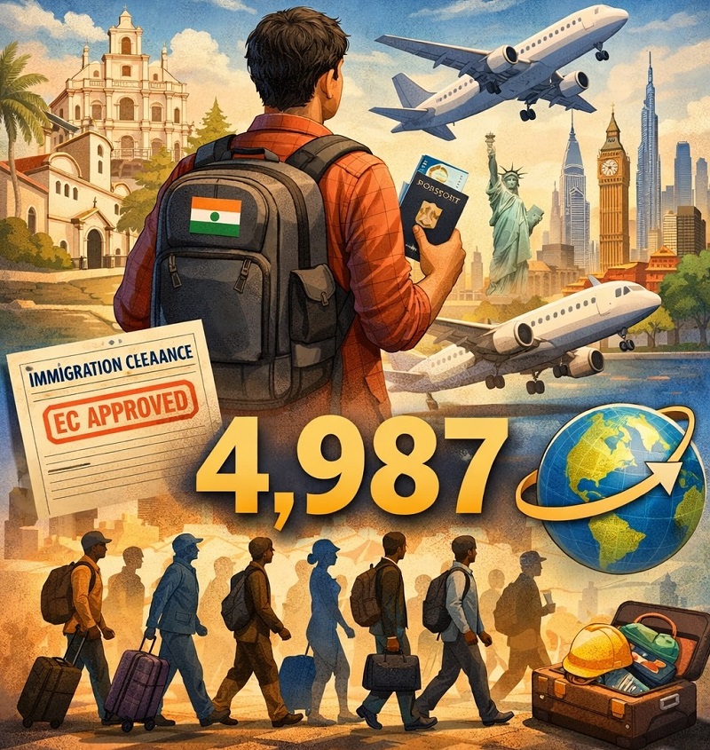 नोकरीसाठी महिन्याला सरासरी ४२ गोमंतकीय विदेशात