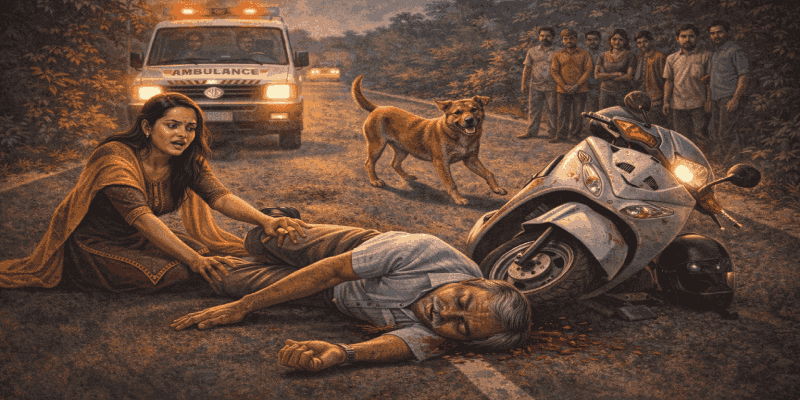 काकोडा येथे कुत्रा आडवा आला; अपघातात एकाने प्राण गमावला
