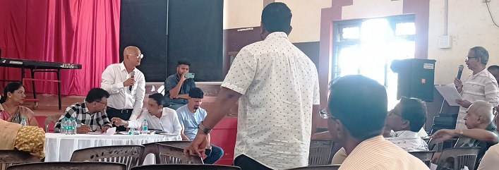 सांकवाळ ग्रामसभेत ३९(अ) अंतर्गत येणाऱ्या प्रकल्पांना कडाडून विरोध