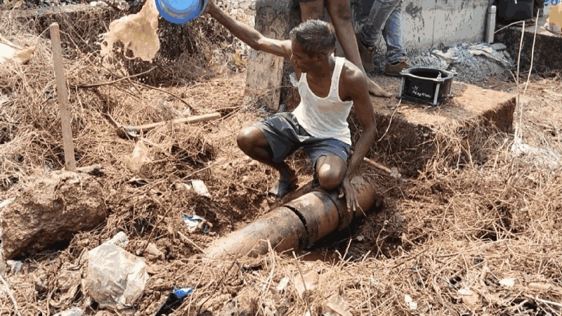 कवळे येथे जलवाहिनी फुटल्याने काही भागातील जलपुरवठा ठप्प