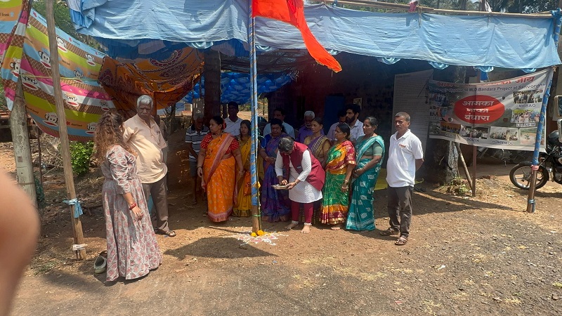 मिराबागच्या आंदोलकांनी आंदोलनस्थळी उभारली गुढी