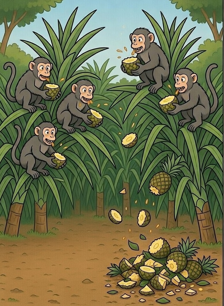 अननसाच्या गोडव्याला वन्यजीवांची ‘नजर’