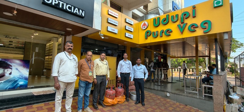 घरगुती गॅस सिलिंडर वापरणाऱ्या पर्वरीतील रेस्टॉरंट मालकाला दणका