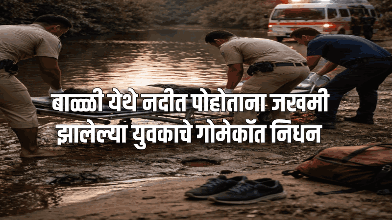 बाळ्ळी येथे नदीत पोहोताना जखमी झालेल्या युवकाचे गोमेकॉत निधन