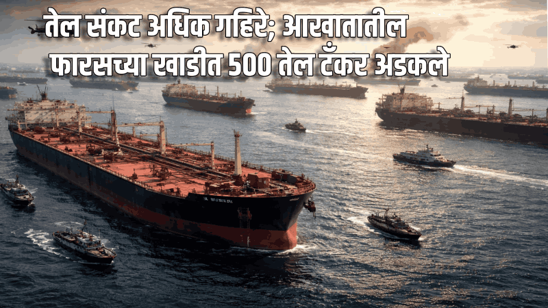 तेल संकट अधिक गहिरे; आखातातील फारसच्या खाडीत ५०० तेल टँकर अडकले