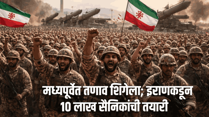 मध्यपूर्वेत तणाव शिगेला; इराणकडून १० लाख सैनिकांची तयारी