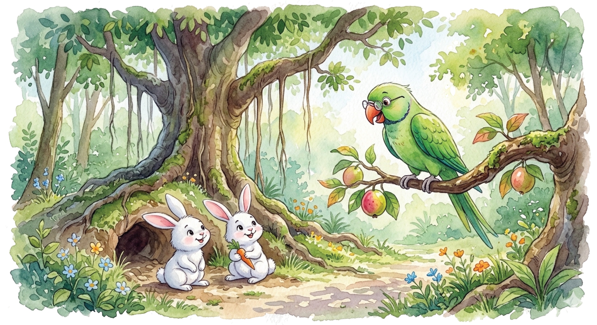 हुशार पोपट आजोबा